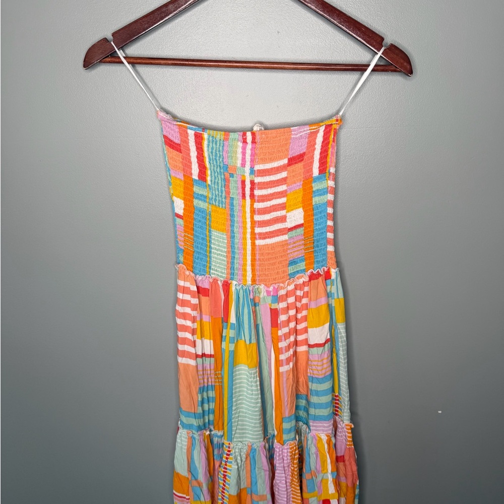 Abel The Label Strapless Patchwork Print Maxi Dre… - image 7